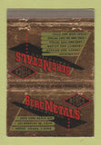 Matchbook Cover - Berg Metals Berco Los Angeles CA 40 Strike