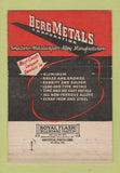 Matchbook Cover - Berg Metals Berco Los Angeles CA 40 Strike