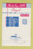 Matchbook Cover - Berkeley Hills Chapel Funeral Berkeley CA 40 Strike