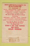 Matchbook Cover - Brent's Motel Shelby NE oil gas cafe 40 Strike