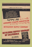 Matchbook Cover - Bethlehem Supply Los Angeles San Francisco 40 Strike