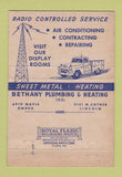 Matchbook Cover - Bethany Plumbing Heating Omaha Lincoln NE 40 Strike