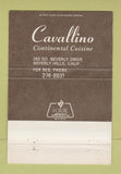 Matchbook Cover - Cavallino Restaurant Beverly Hills CA 40 Strike