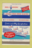 Matchbook Cover - Prescision Drawn Steel Company Camden NJ 40 Strike