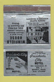 Matchbook Cover - Winfield House Presidents' City Motel Quincy MA 40 Strike