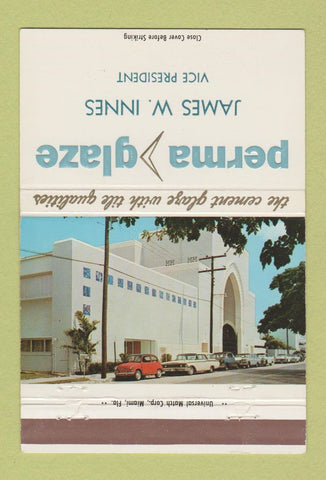 Matchbook Cover - Perma Glaze James Innes Miami FL 40 Strike