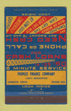 Matchbook Cover - Peoples Finance Loans Lubbock TX 40 Strike