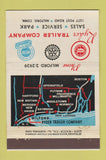 Matchbook Cover - Ryder Trailer Milford CT 22 Strike Feature