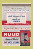 Matchbook Cover - Rudd Water Heater Harrisburg PA Carlisle Lebanon 40 Strike
