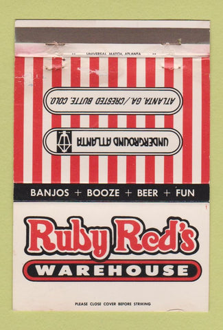 Matchbook Cover - Ruby Red's Warehouse Atlanta GA WEAR 40 Strike