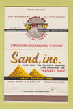 Matchbook Cover - Road Builders Sand Inc Nashville TN 40 Strike