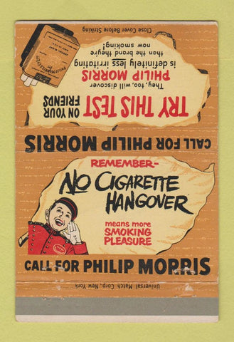 Matchbook Cover - Philip Morris Cigarettes 40 Strike