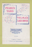 Matchbook Cover - Pearl's Yard Velma's Lake House Christmas 40 Strike