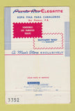 Matchbook Cover - Puerto Rico Elegante Clothes Rio Piedras WEAR 40 Strike
