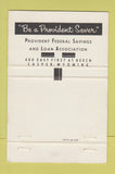 Matchbook Cover - Provident Savings and Loan Casper WY WEAR 40 Strike