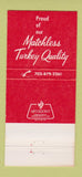 Matchbook Cover - Marval Turkey VA 30 Strike
