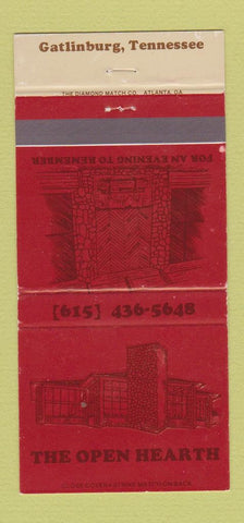 Matchbook Cover - The Open Hearth Gatlinburg TN 30 Strike