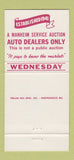 Matchbook Cover - Kansas City Auto Auction Kansas City MO 30 Strike