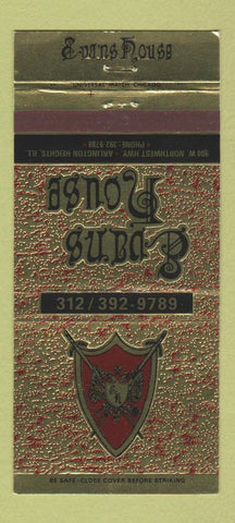Matchbook Cover - Evans House Arlington Heights IL 30 Strike