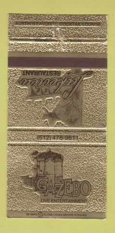 Matchbook Cover - Lakeview Restaurant Gazebo Austin TX Sheraton 30 Strike