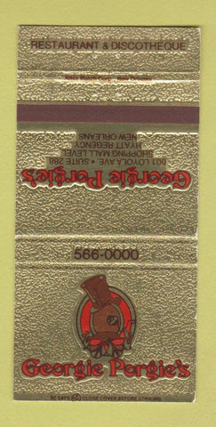 Matchbook Cover - Georgie Porgie's New Orleans LA Hyatt Hotel 30 Strike