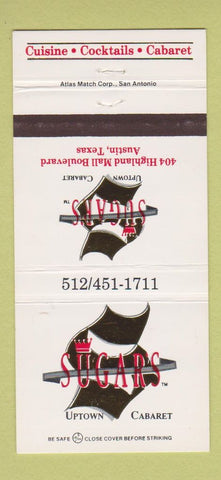 Matchbook Cover - Sugars Strip Club Austin TX 30 Strike