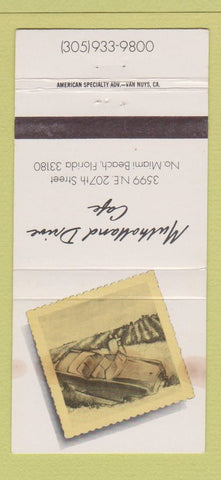 Matchbook Cover - Mulholland Drive Cafe North Miami Beach FL STAINED 30 Strike
