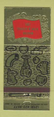 Matchbook Cover - Wayne Pipe and Supply Fort Wayne IN 30 Strike