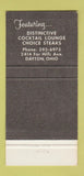 Matchbook Cover - Oakwood Club Dayton OH 30 Strike