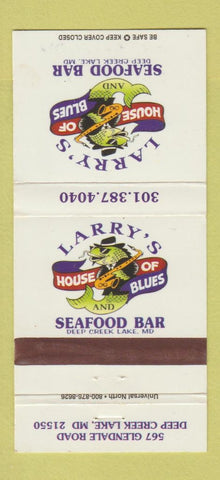 Matchbook Cover Larry's Seafood Bar House of Blues Deep Creek Lake MD 30 Strike