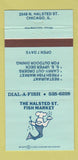 Matchbook Cover - Halsted St Fish Market Chicago IL 30 Strike