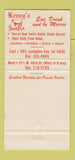 Matchbook Cover - Kenny's Steak Pub New York City 30 Strike