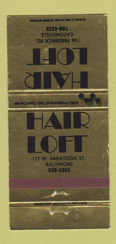 Matchbook Cover - Hair Loft Baltimore Catonsville MD WEAR 30 Strike