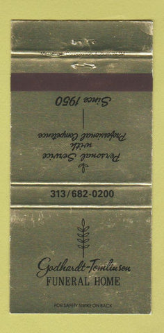 Matchbook Cover - Godhardt Tomlinson Funeral Home 30 Strike