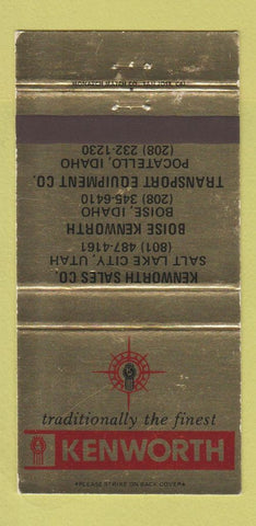 Matchbook Cover - Kenworth Boise Pocatello ID Salt Lake City UT trucks 30 Strike