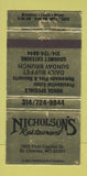 Matchbook Cover - Nicholson's Restaurant St Charles MO 30 Strike