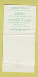 Matchbook Cover - Hotel Dorset New York City 30 Strike