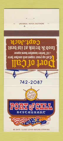 Matchbook Cover - Port of Call Restaurant Salisbury MD 30 Strike