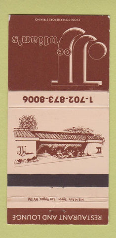 Matchbook Cover - Joe Julian's Restaurant 30 Strike