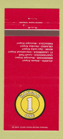Matchbook Cover - Hangar 1 Atlanta Chattanooga Miami Orlando 30 Strike