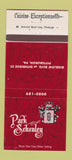 Matchbook Cover - Park Schenley Restaurant Pittsburgh PA 30 Strike