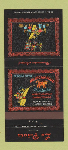 Matchbook Cover - La Pinata Mexican Food Phoenix AZ 30 Strike