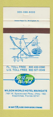 Matchbook Cover - Wilson World Hotel Management Kissimme FL 30 Strike