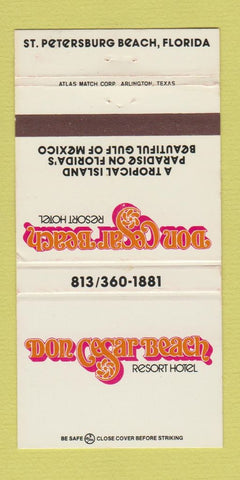 Matchbook Cover - Don Cesar Beach Hotel St Petersburg Beach FL WEAR 30 Strike