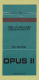 Matchbook Cover - Opus II New York City 30 Strike