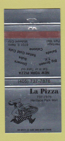 Matchbook Cover - La Pizza Midwest City OK 30 Strike