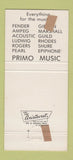 Matchbook Cover - Primo Music Walnut Creek CA 30 Strike