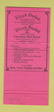 Matchbook Cover - Black Orchid Annandale VA Leesburg 30 Strike