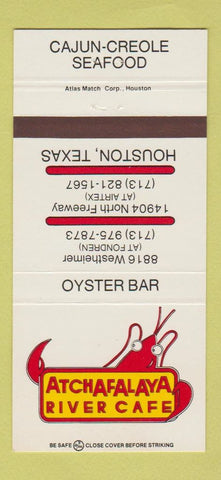 Matchbook Cover - Atchafalaya River Cafe Houston TX 30 Strike