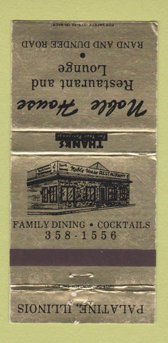 Matchbook Cover - Noble House Restaurant Palatine IL WORN 30 Strike
